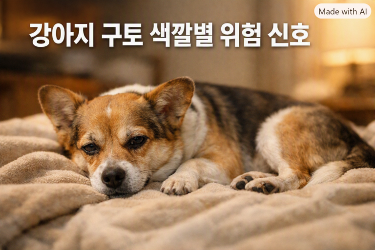 강아지 구토 원인별 대처법