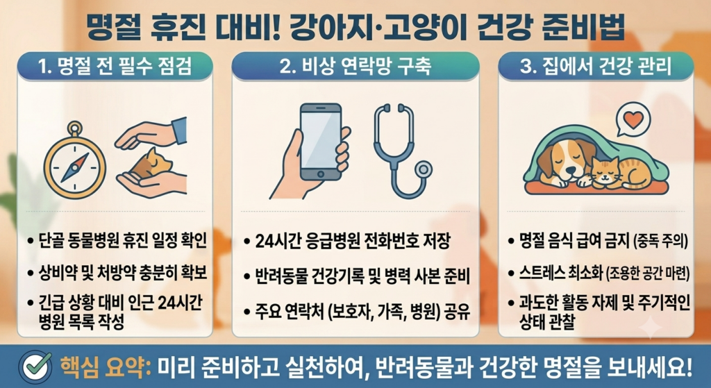강아지 명절 휴진 대비 준비