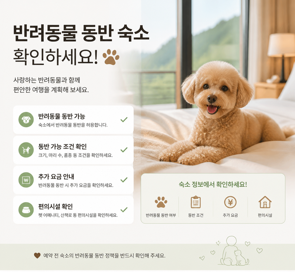 반려동물 동반 숙소 확인하는 방법 총정리