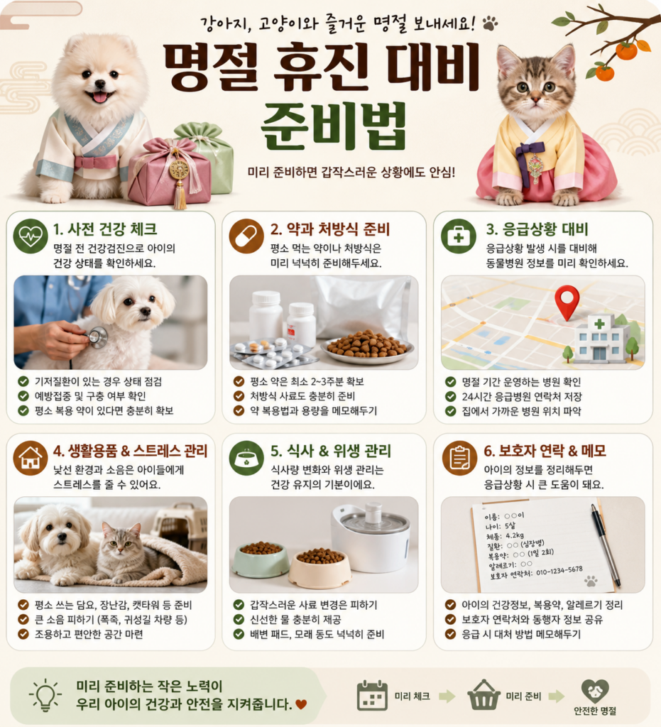 강아지 명절 휴진 대비 준비