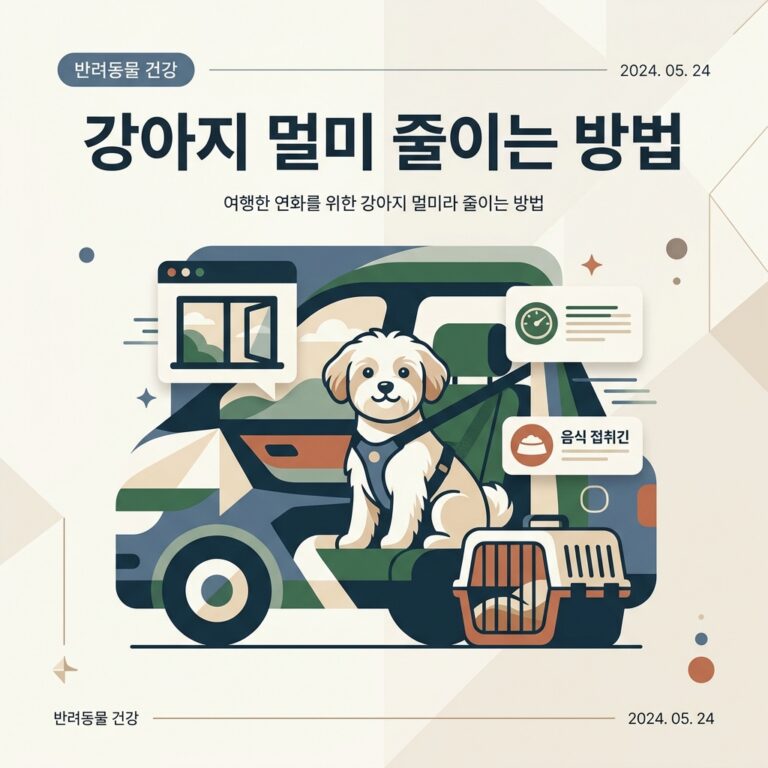 강아지 멀미 줄이는 방법