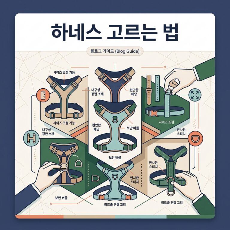하네스 고르는 법 강아지 체형별 선택 기준