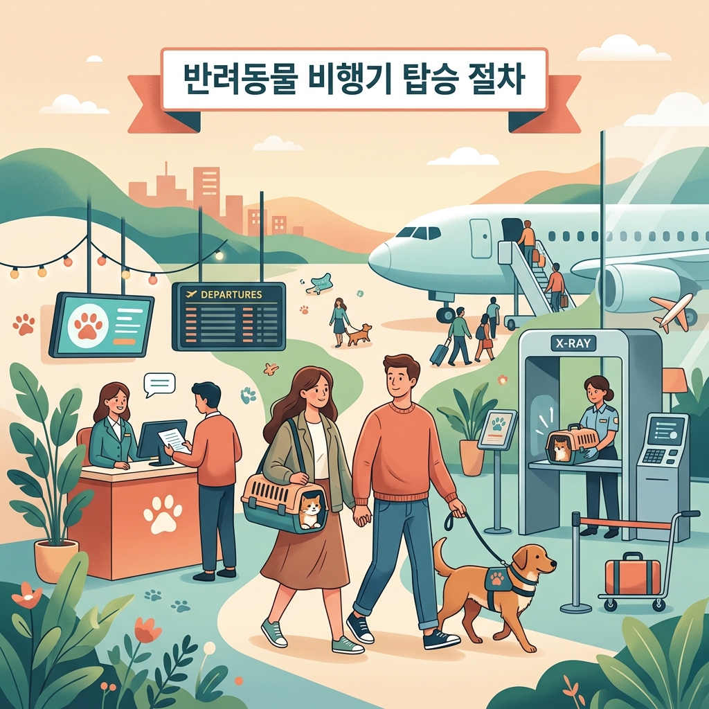 반려동물 비행기 탑승 절차와 준비물