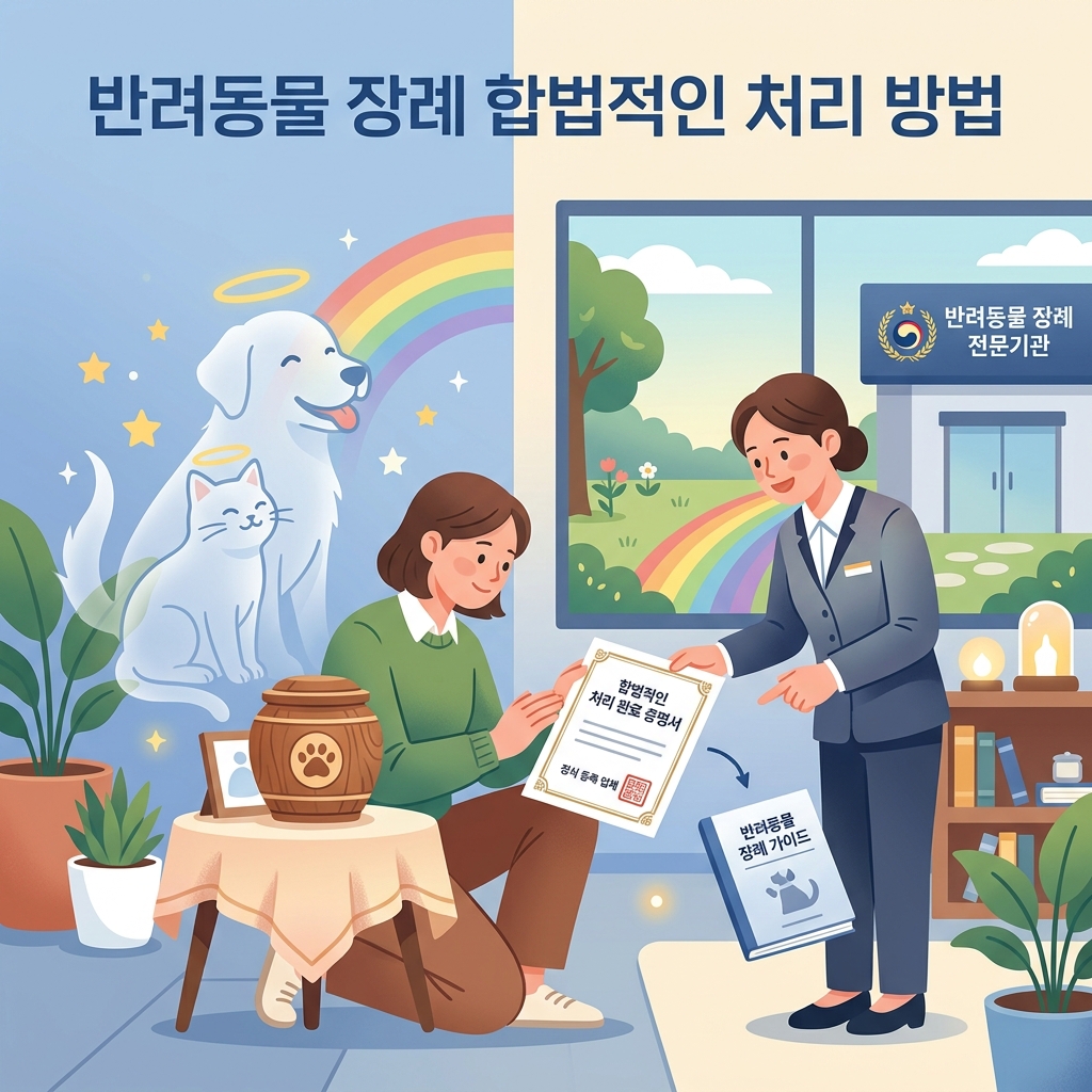 반려동물 장례 합법적인 처리 방법