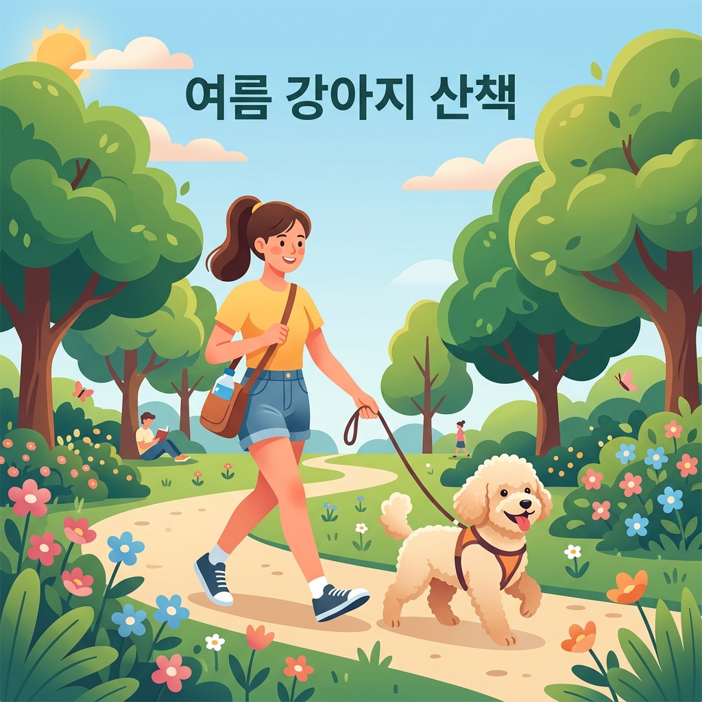 여름 강아지 산책 시간대와 화상 예방법