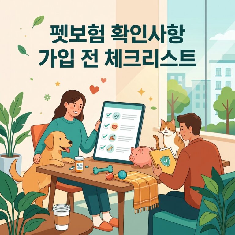 펫보험 확인사항 가입 전 체크리스트
