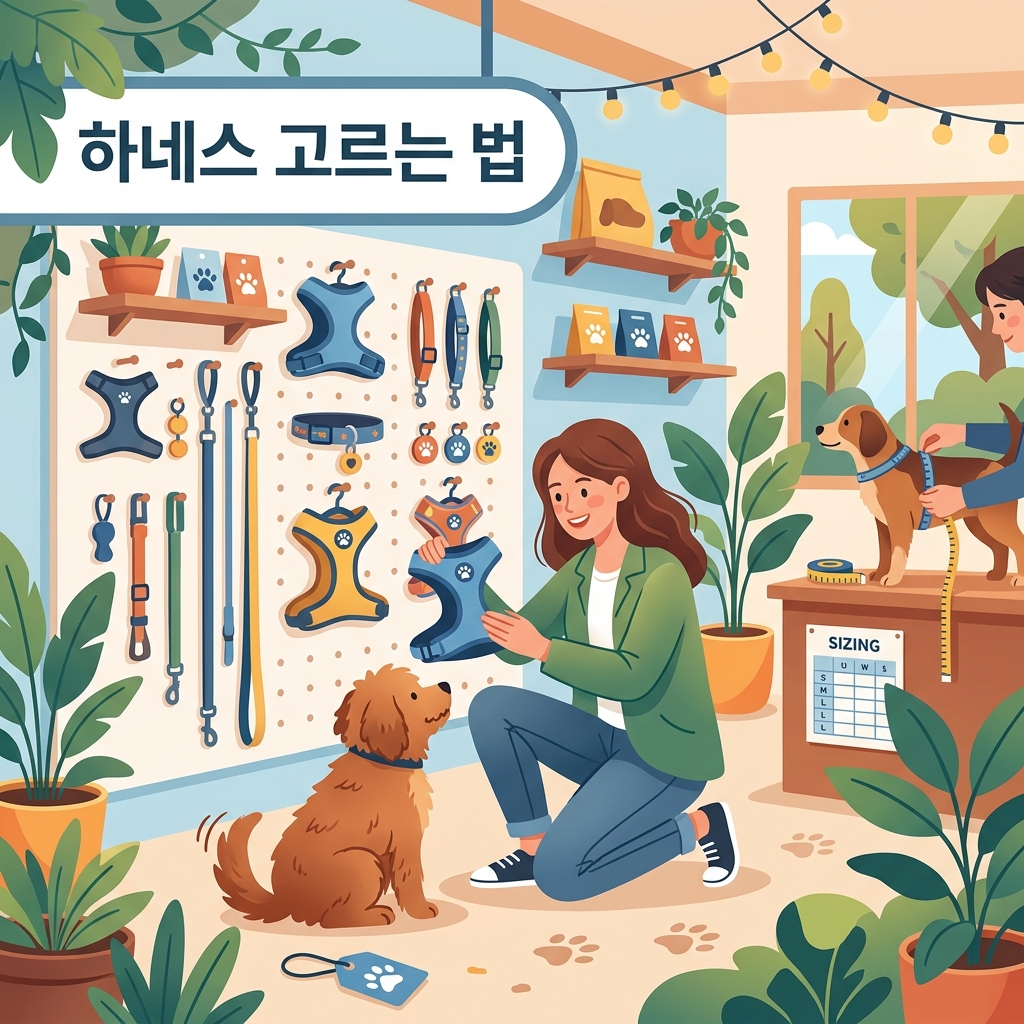 하네스 고르는 법 강아지 체형별 선택 기준