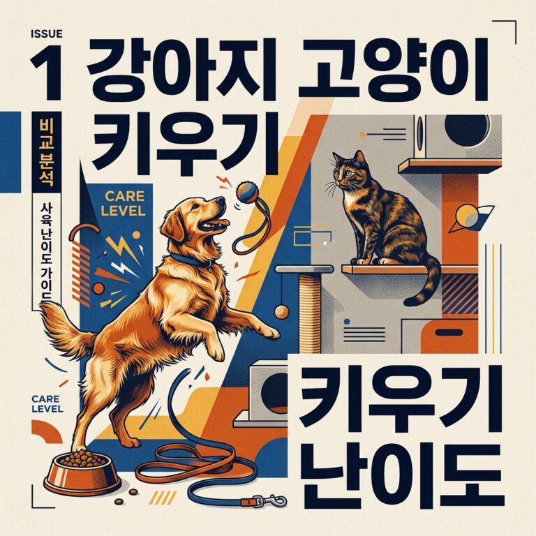 강아지 고양이 키우기 난이도