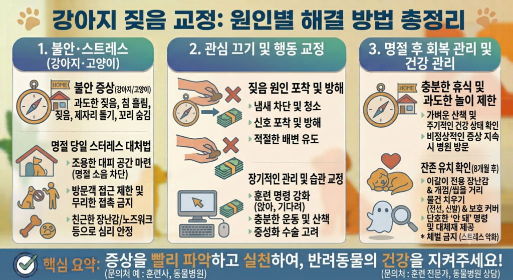 강아지 짖음 교정 원인별 해결 방법