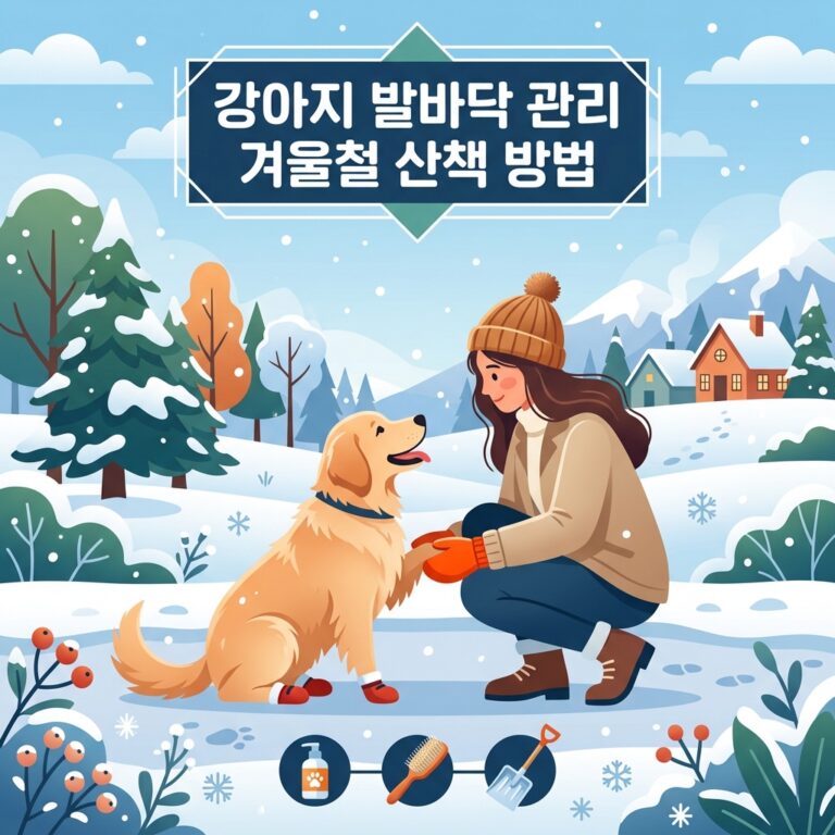 강아지 발바닥 관리 겨울철 산책 방법