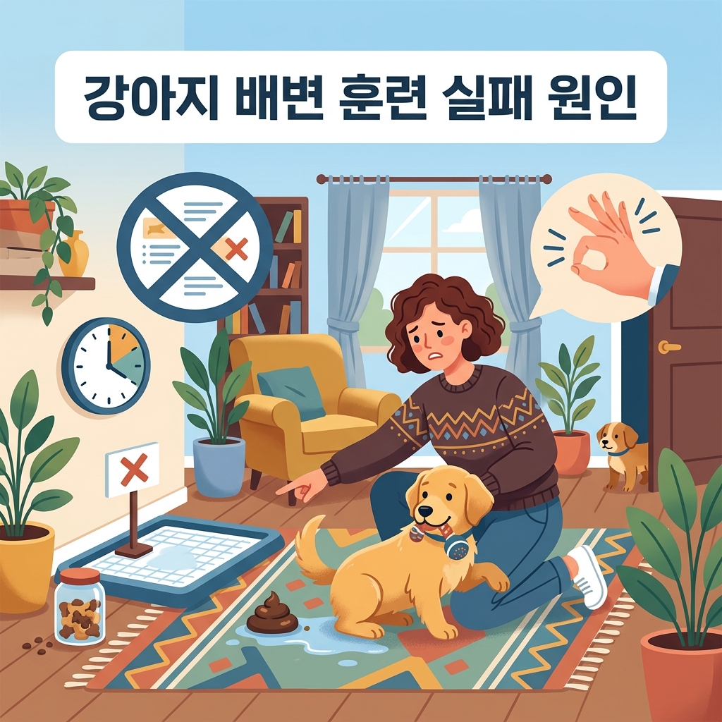 강아지 배변 훈련 실패 원인과 재교육 방법