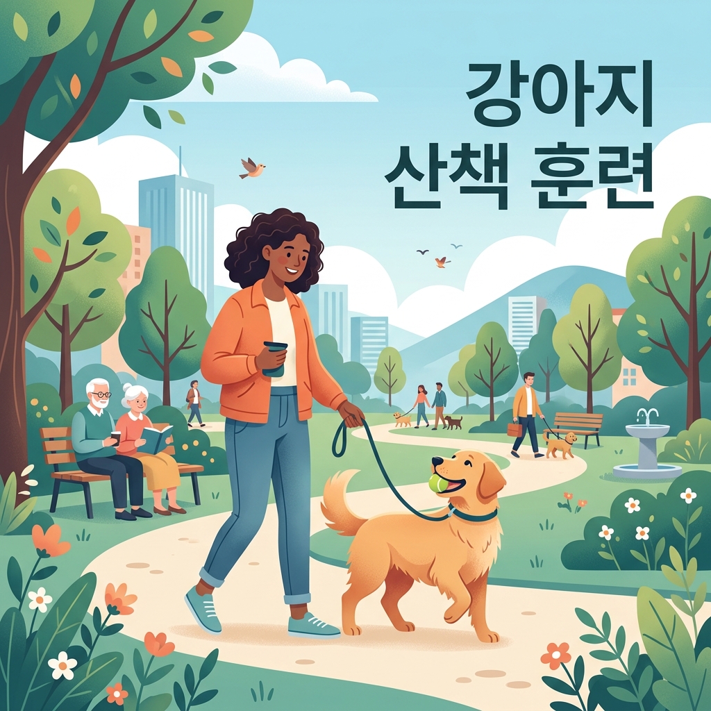 강아지 산책 훈련 짖고 당기는 행동 고치기