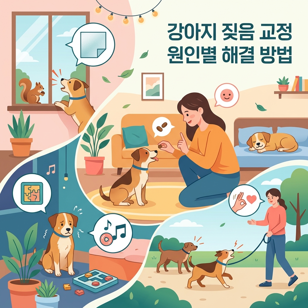 강아지 짖음 교정 원인별 해결 방법