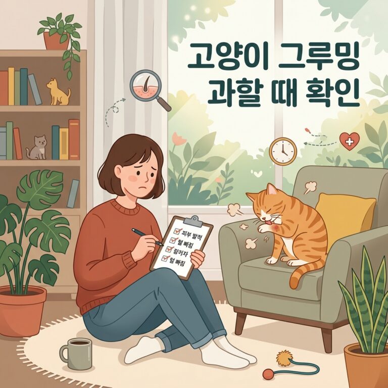 고양이 그루밍 과할 때 확인할 것들