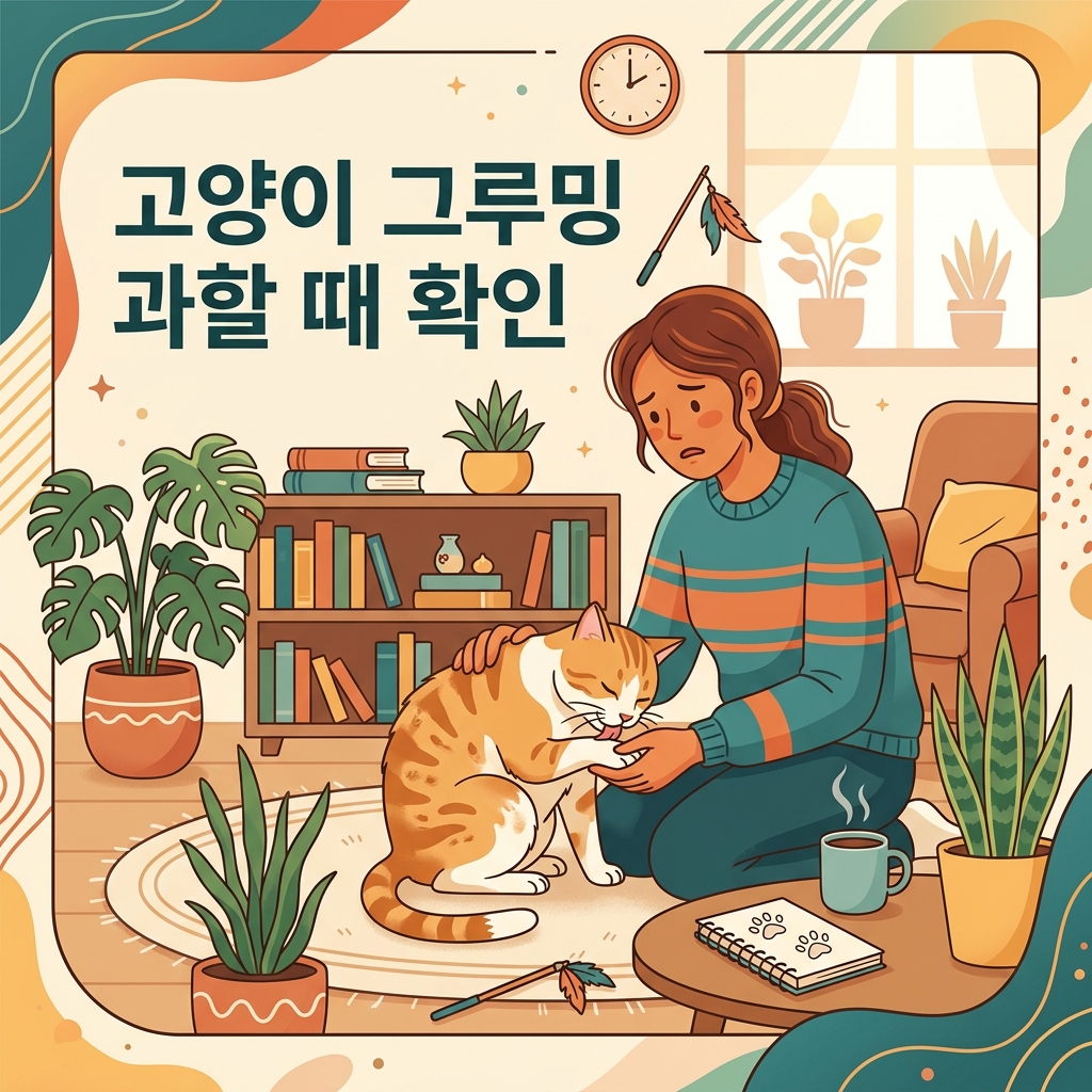 고양이 그루밍 과할 때 확인할 것들