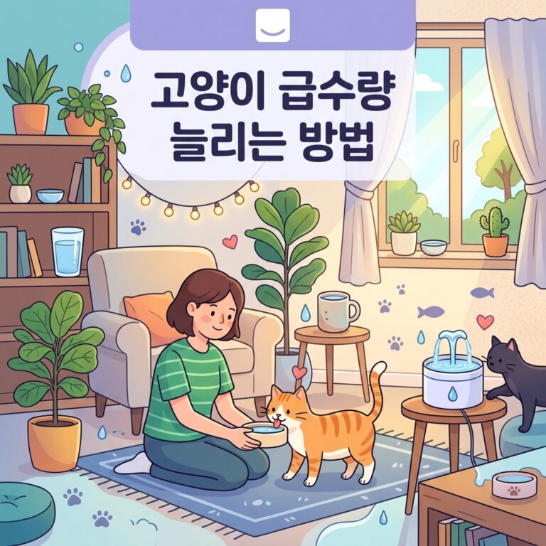 고양이 급수량 늘리는 방법
