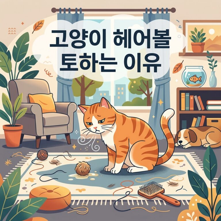 고양이 헤어볼 토하는 이유