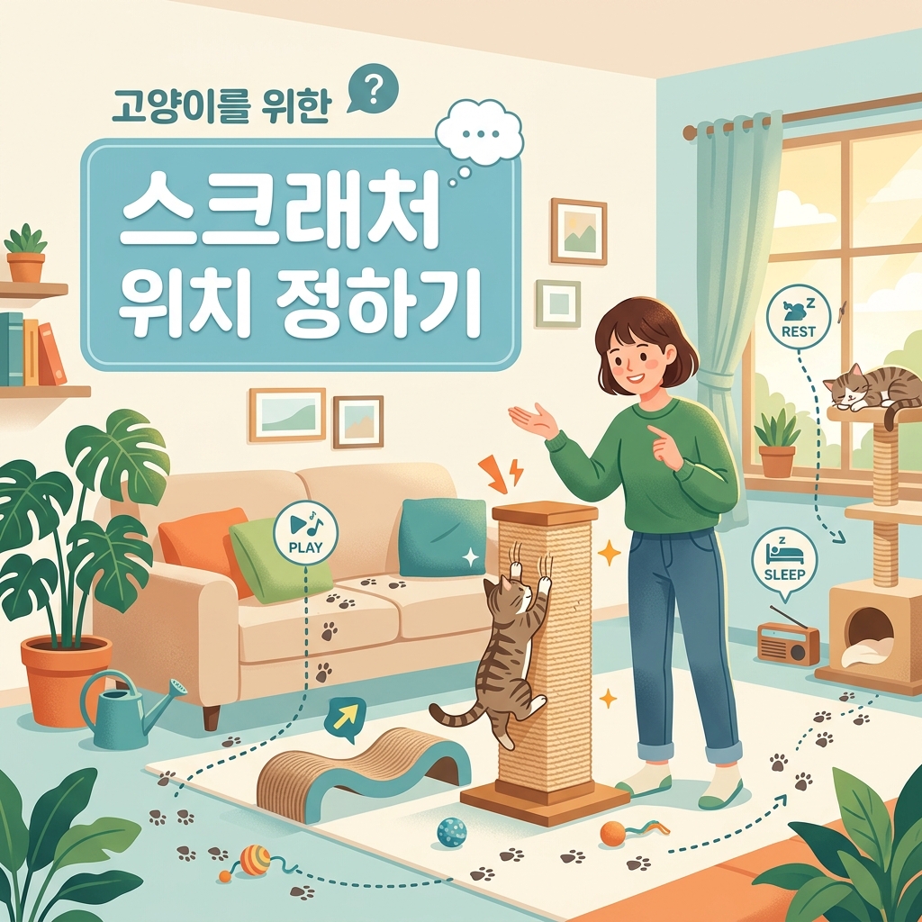 고양이 발톱 관리 방법과 스크래처 위치 정하기